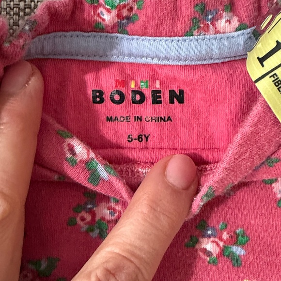 Boden Pink Floral Ruffle Sweatshirt - Picture 4 of 6
